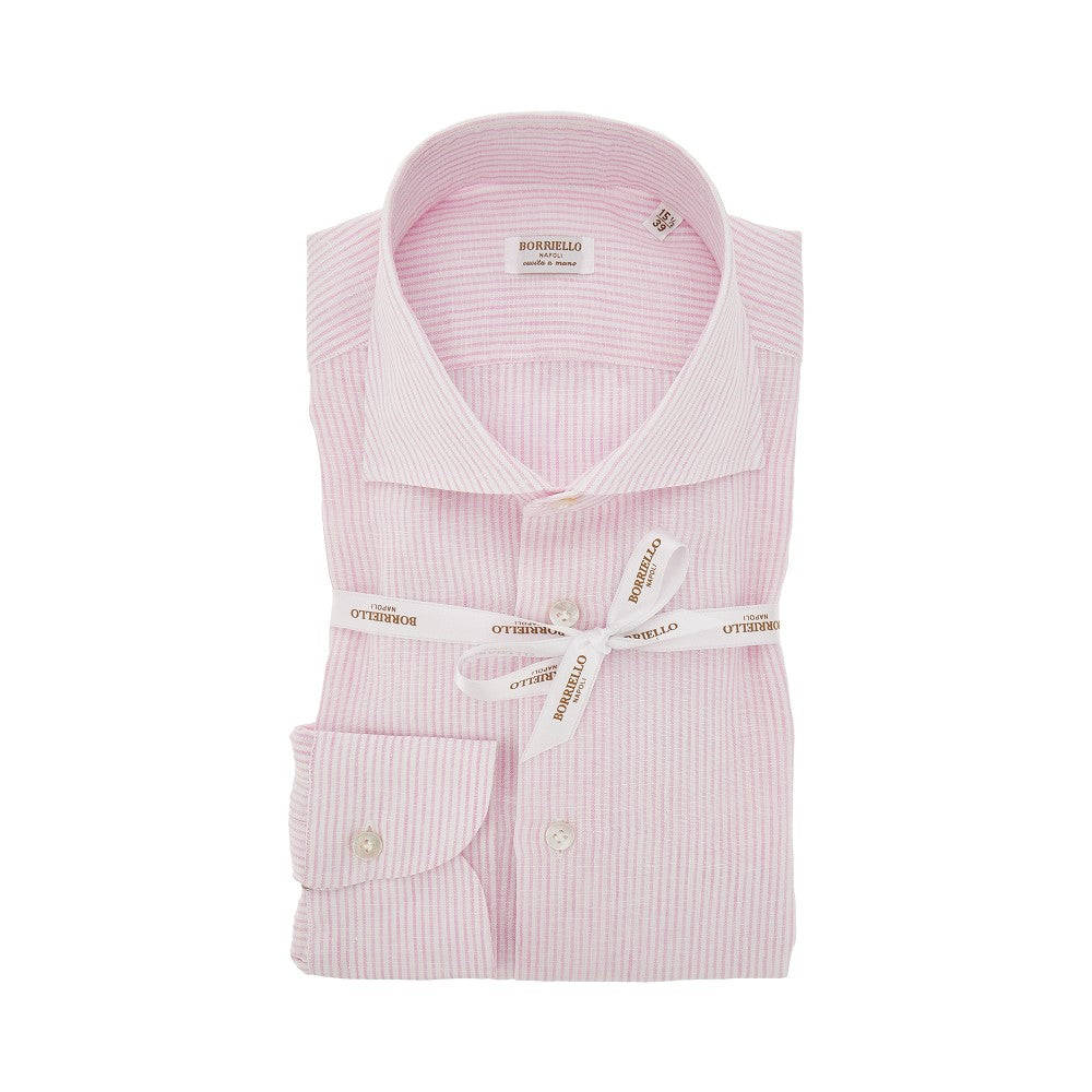 Cotton and linen striped shirt
