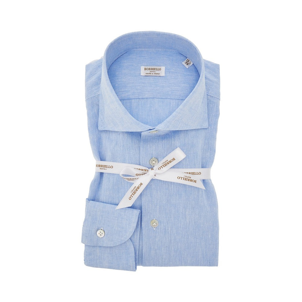 Camicia sartoriale in cotone e lino