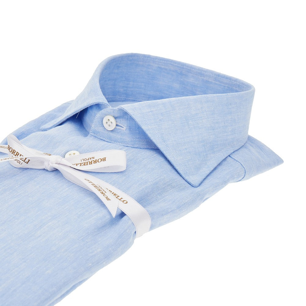 Camicia sartoriale in cotone e lino