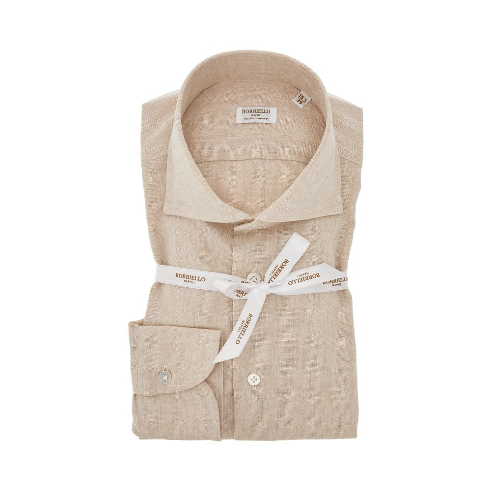 Camicia sartoriale in cotone e lino