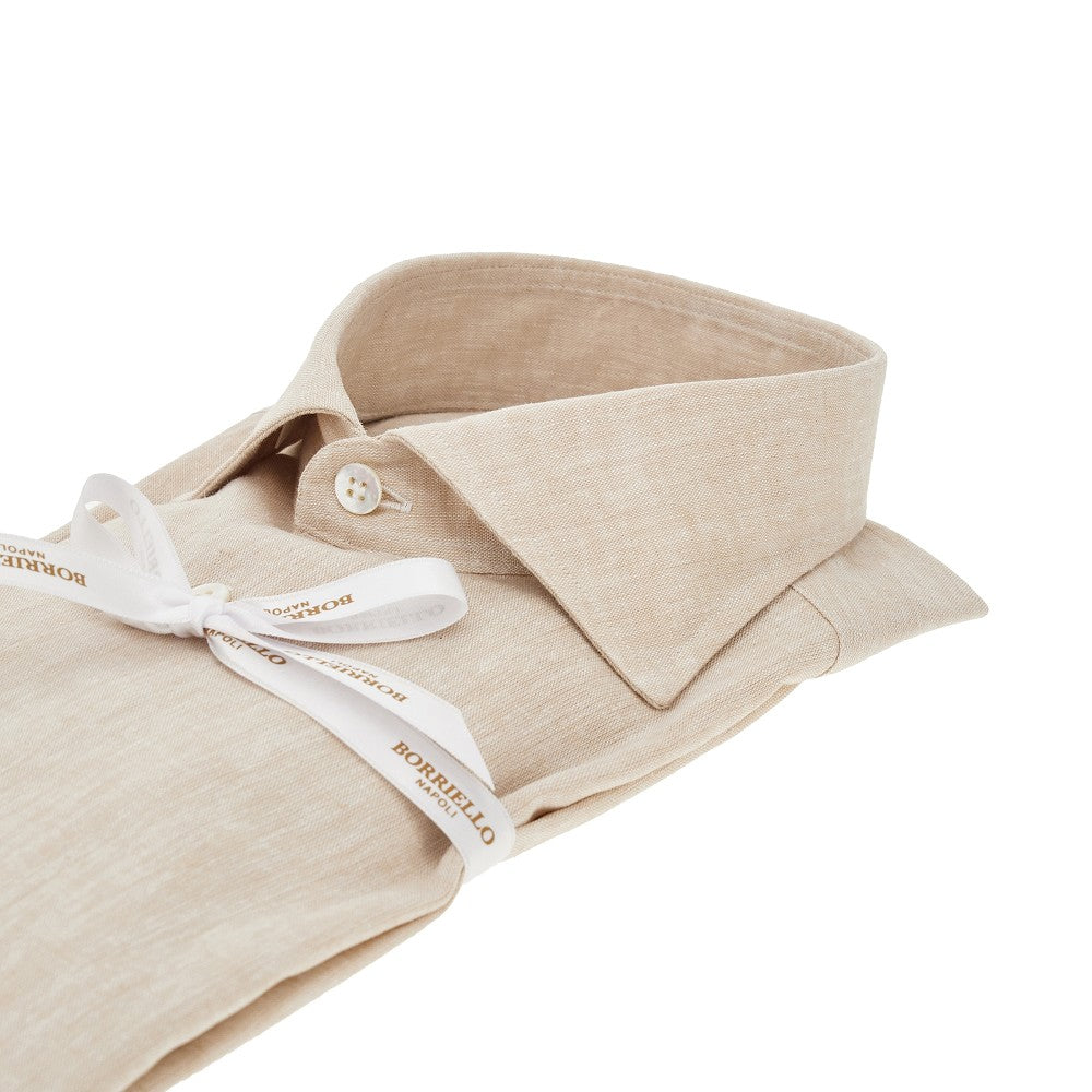 Camicia sartoriale in cotone e lino