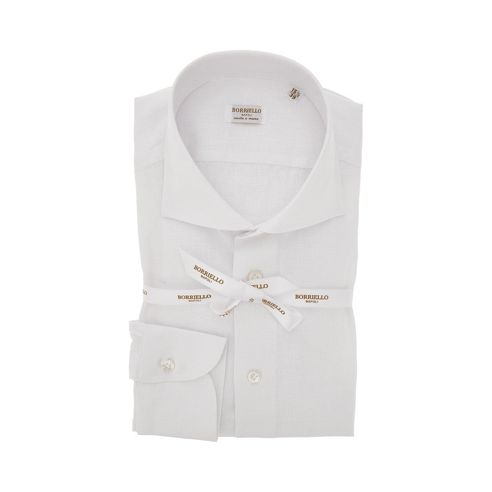 Camicia sartoriale in cotone e lino