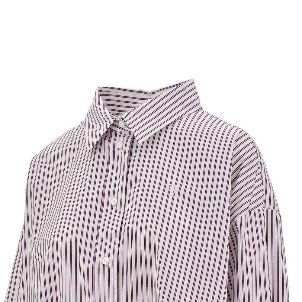 Camicia oversize con spacco sagomato