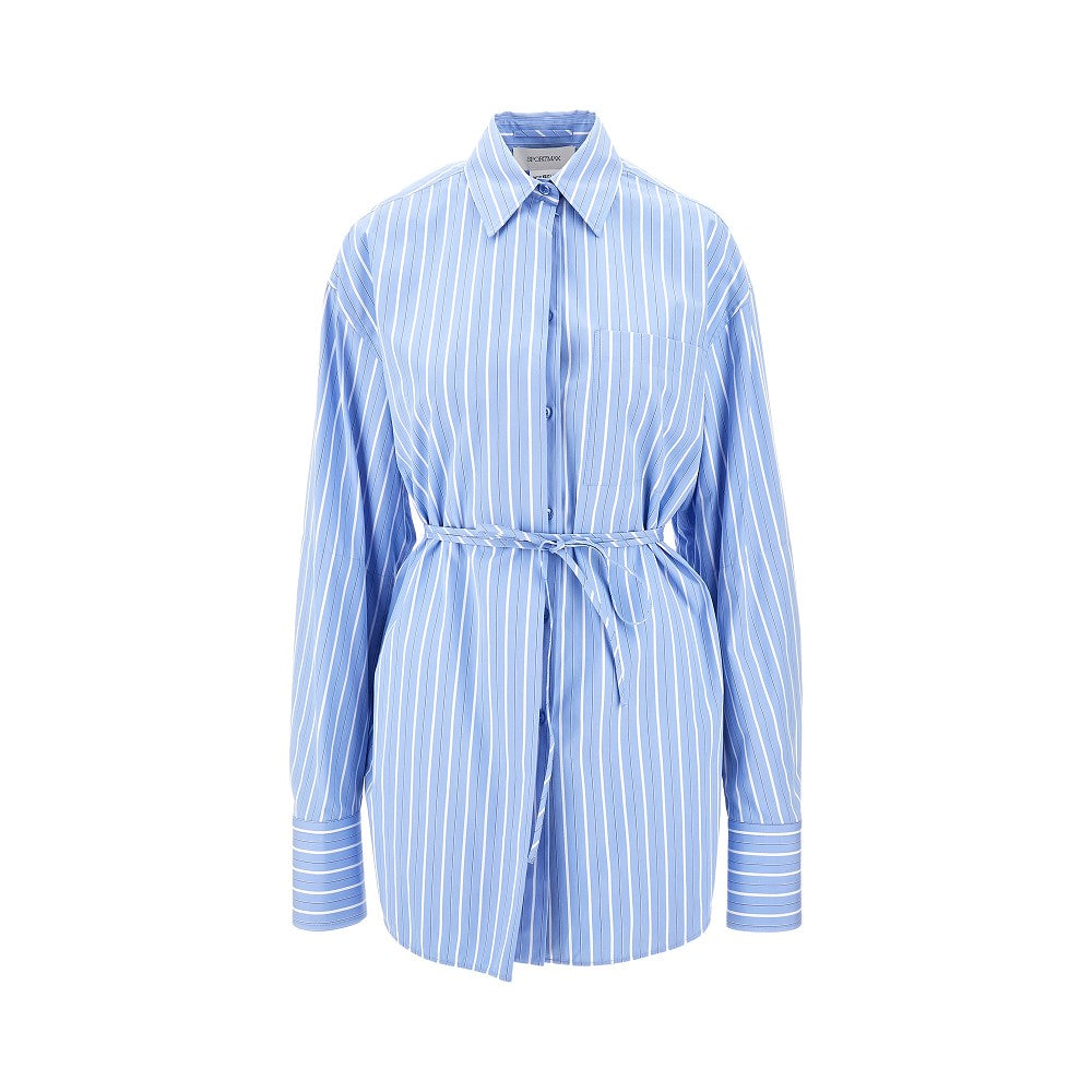 Camicia oversize in popeline a righe