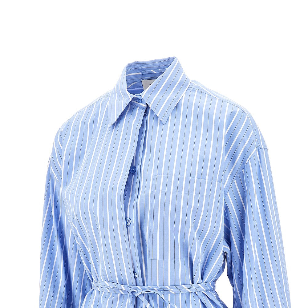 Camicia oversize in popeline a righe