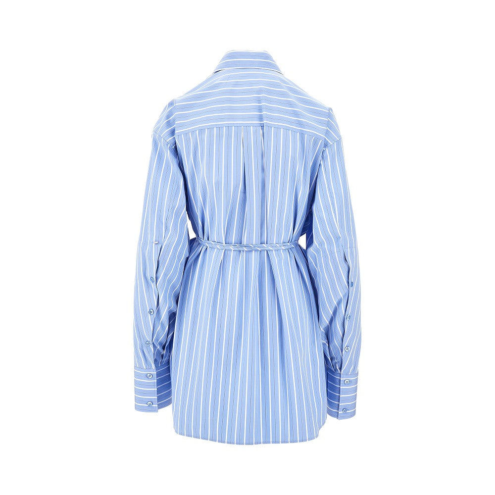 Camicia oversize in popeline a righe