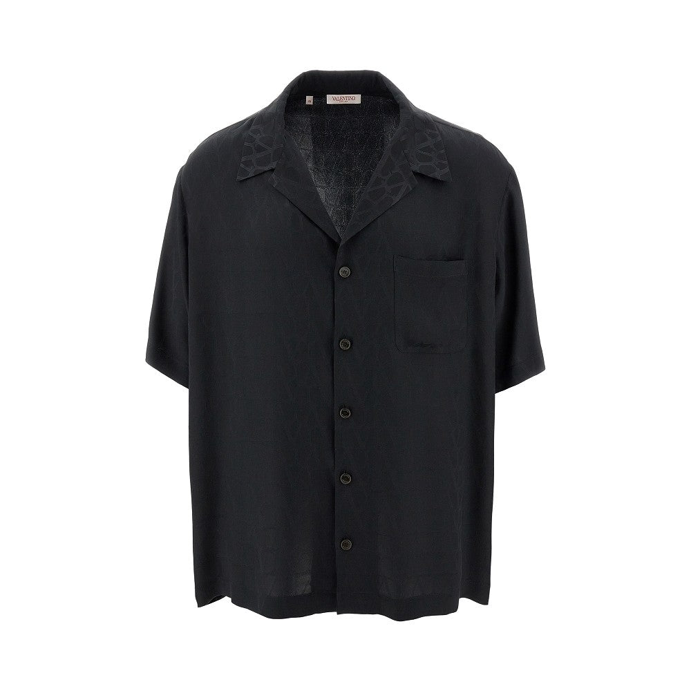 'Toile Iconographe' silk Bowling shirt