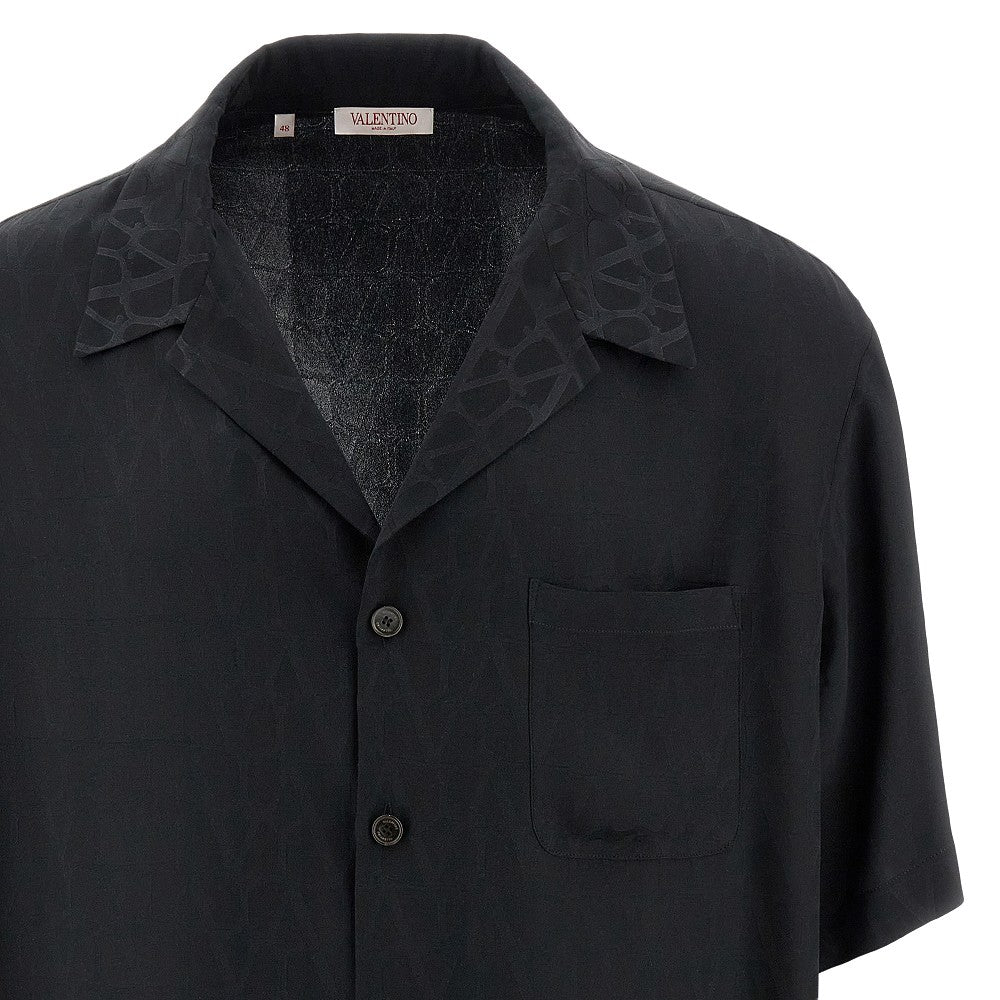 'Toile Iconographe' silk Bowling shirt