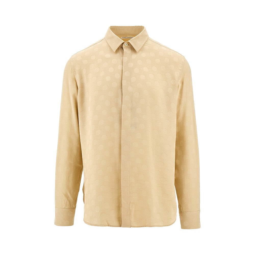 Polka dot silk shirt