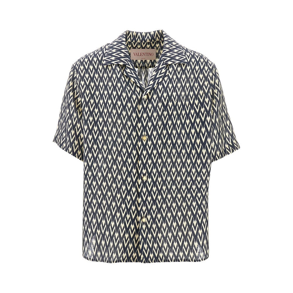 'Toute la V' linen bowling shirt