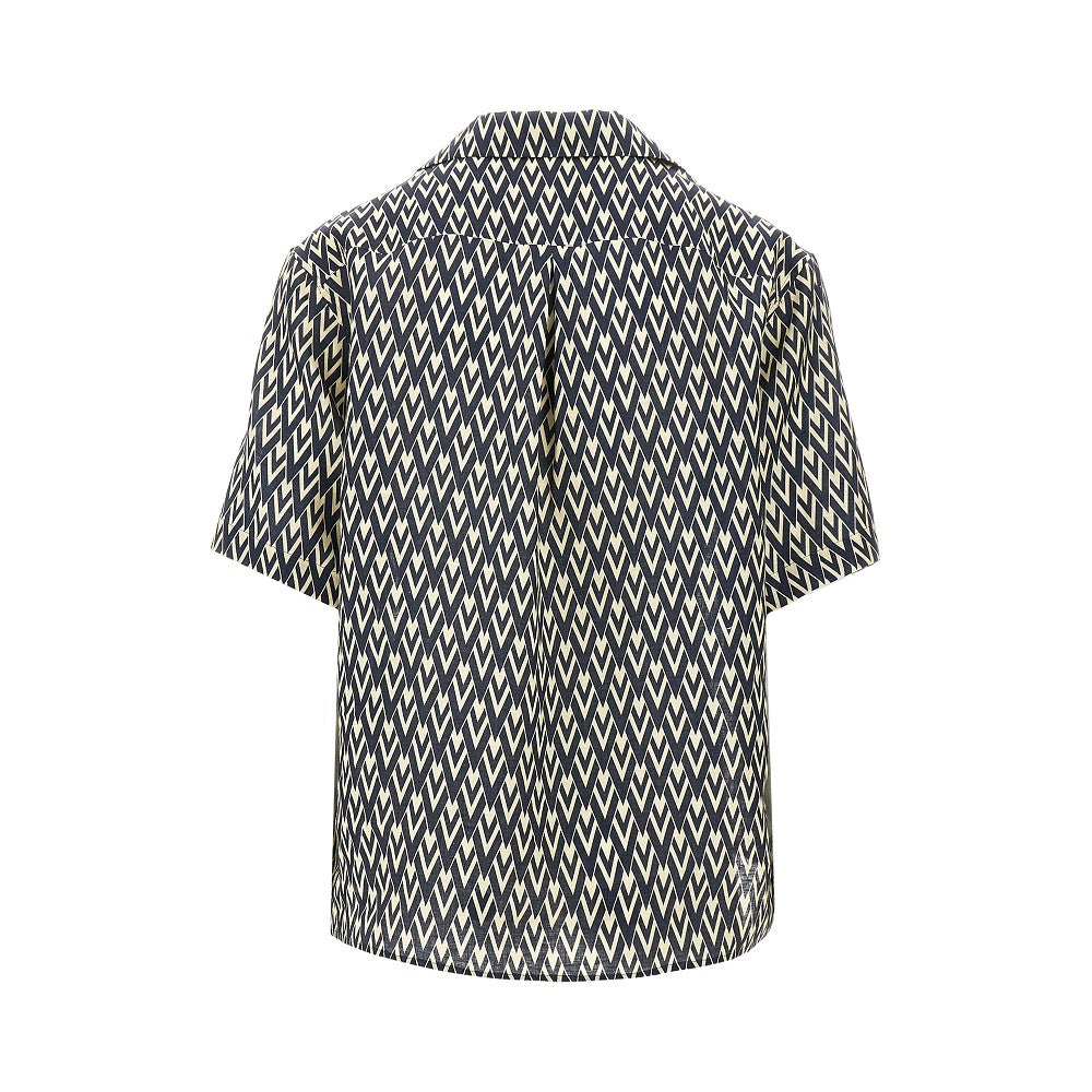 'Toute la V' linen bowling shirt