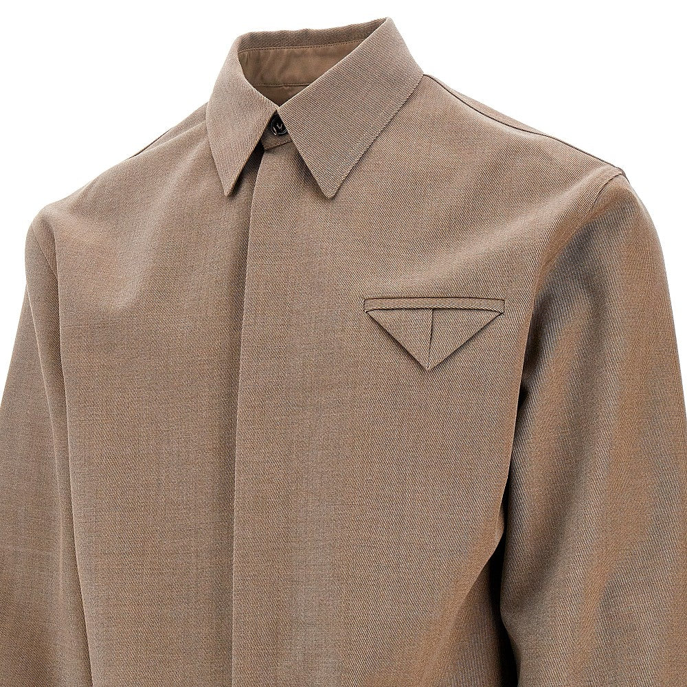 Overshirt in twill di lana