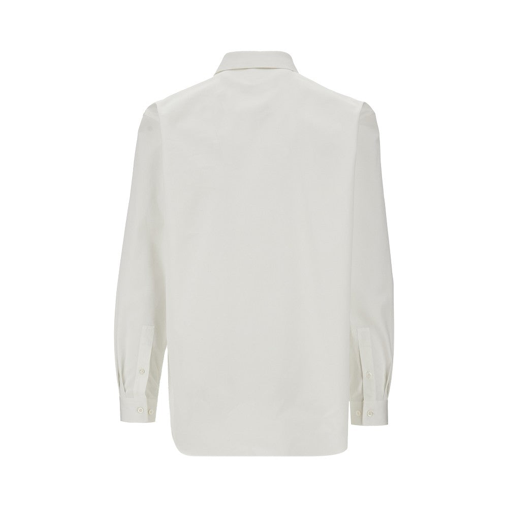 Cotton shirt with embossed logo
