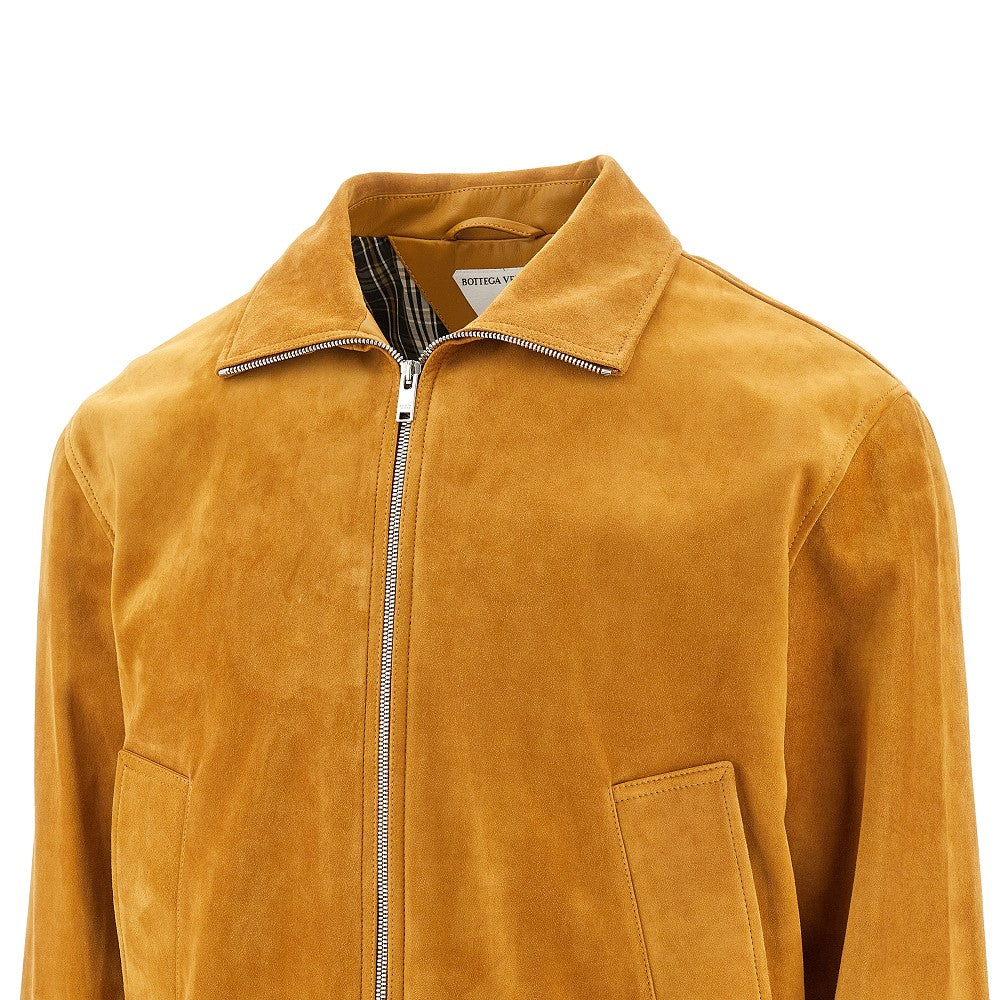 Bomber in pelle scamosciata