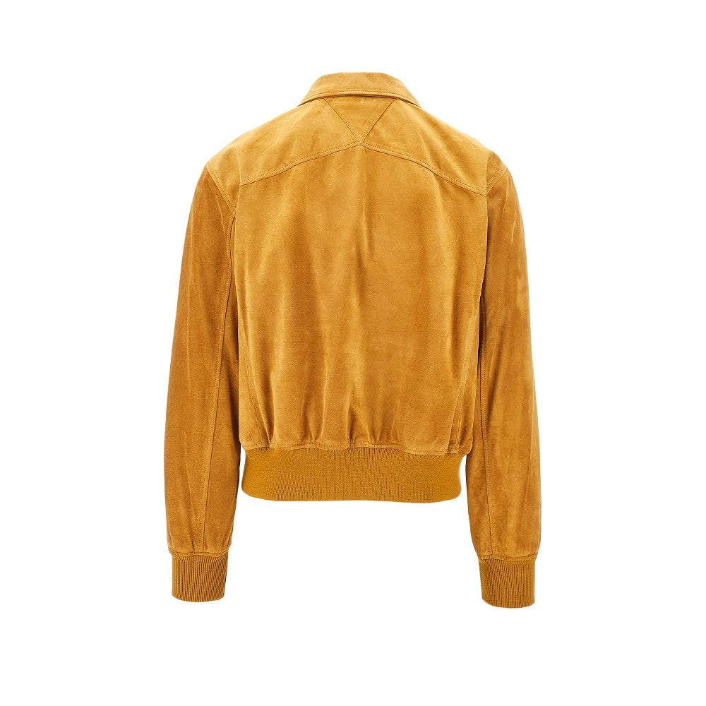 Bomber in pelle scamosciata