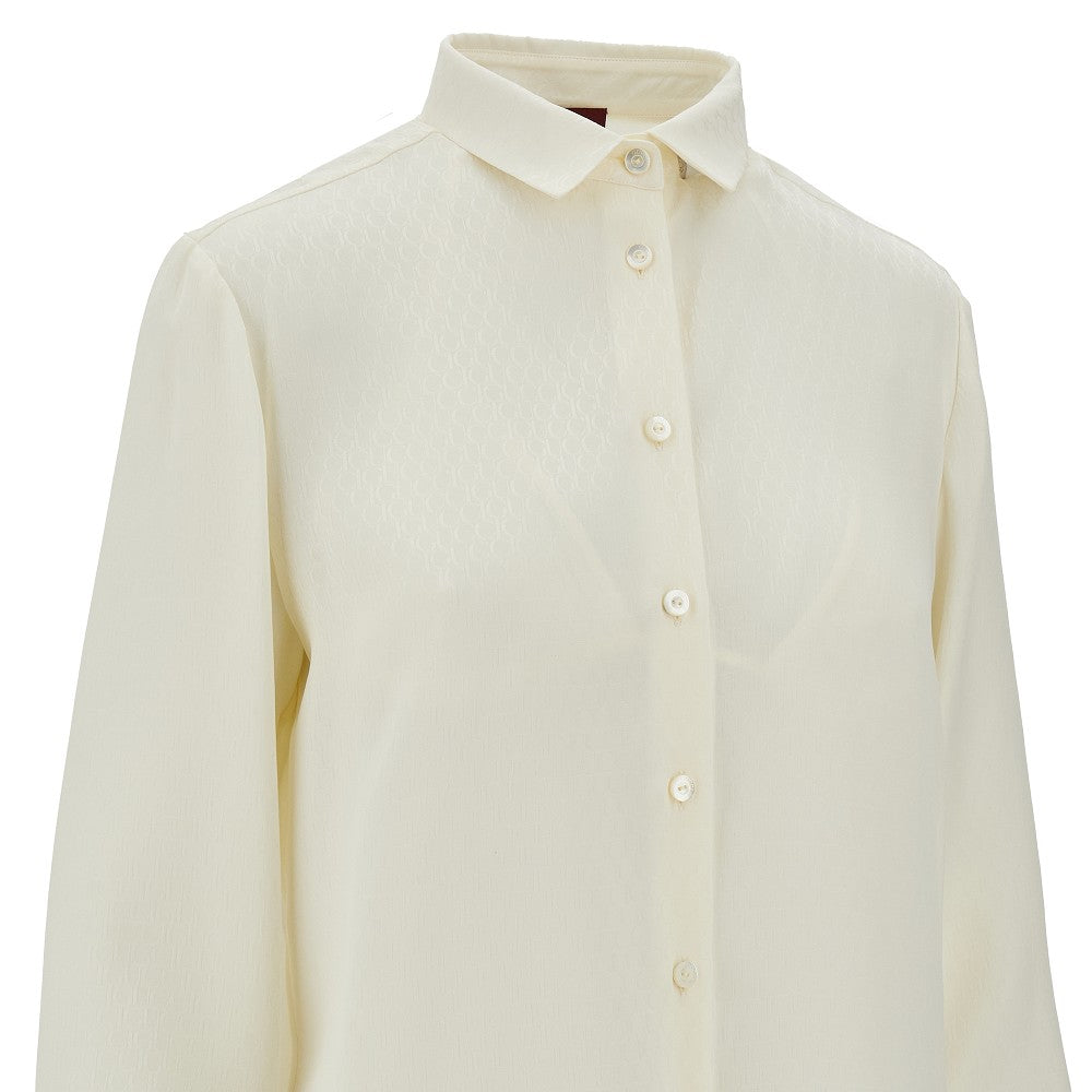 Camicia e bralette in seta jacquard