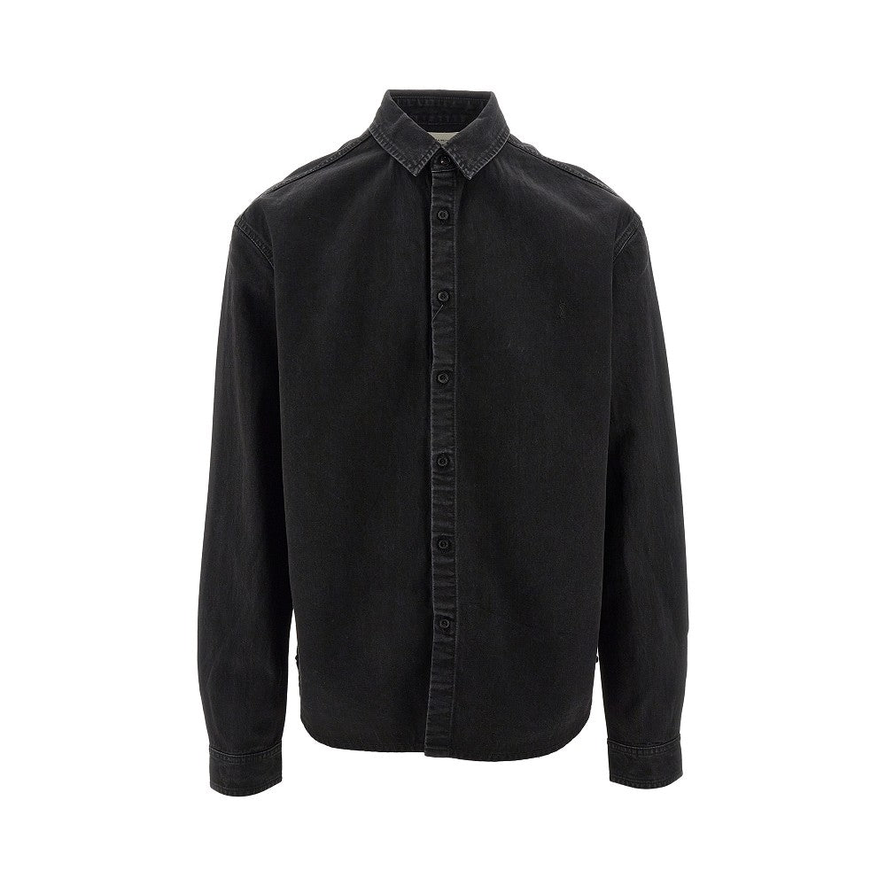 Denim shirt with Cassandre embroidery