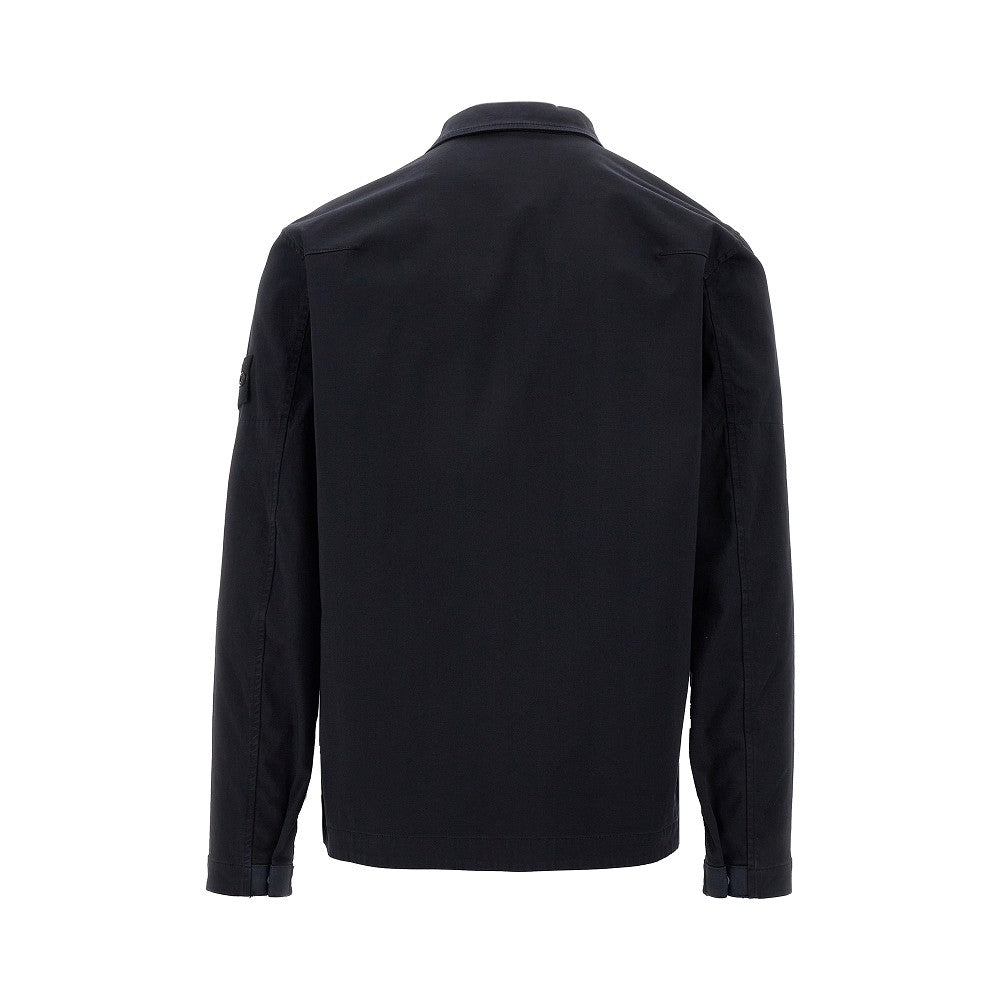 Overshirt in cotone stretch con zip