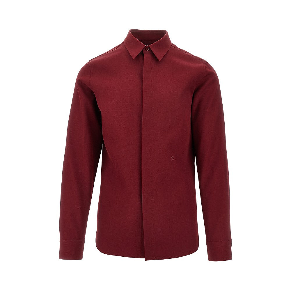 Wool gabardine shirt