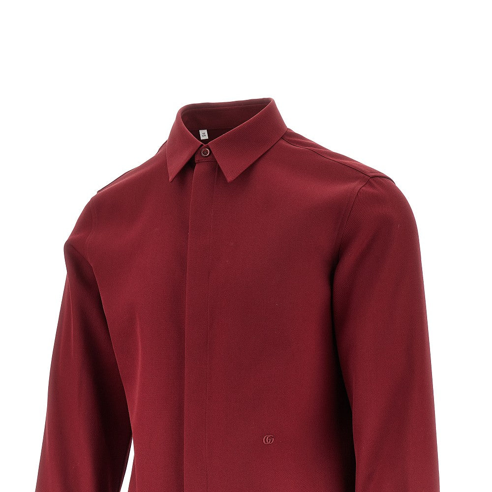 Wool gabardine shirt