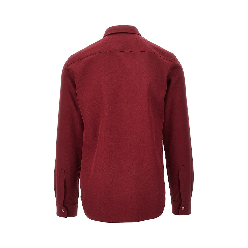 Wool gabardine shirt