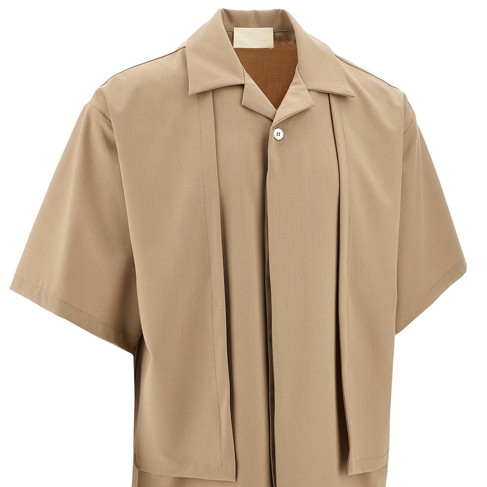 Camicia bowling con pannelli frontali