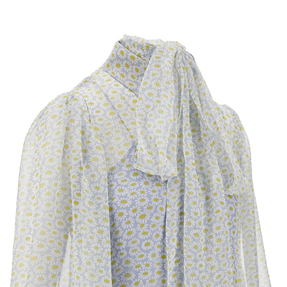 Daisy print chiffon shirt