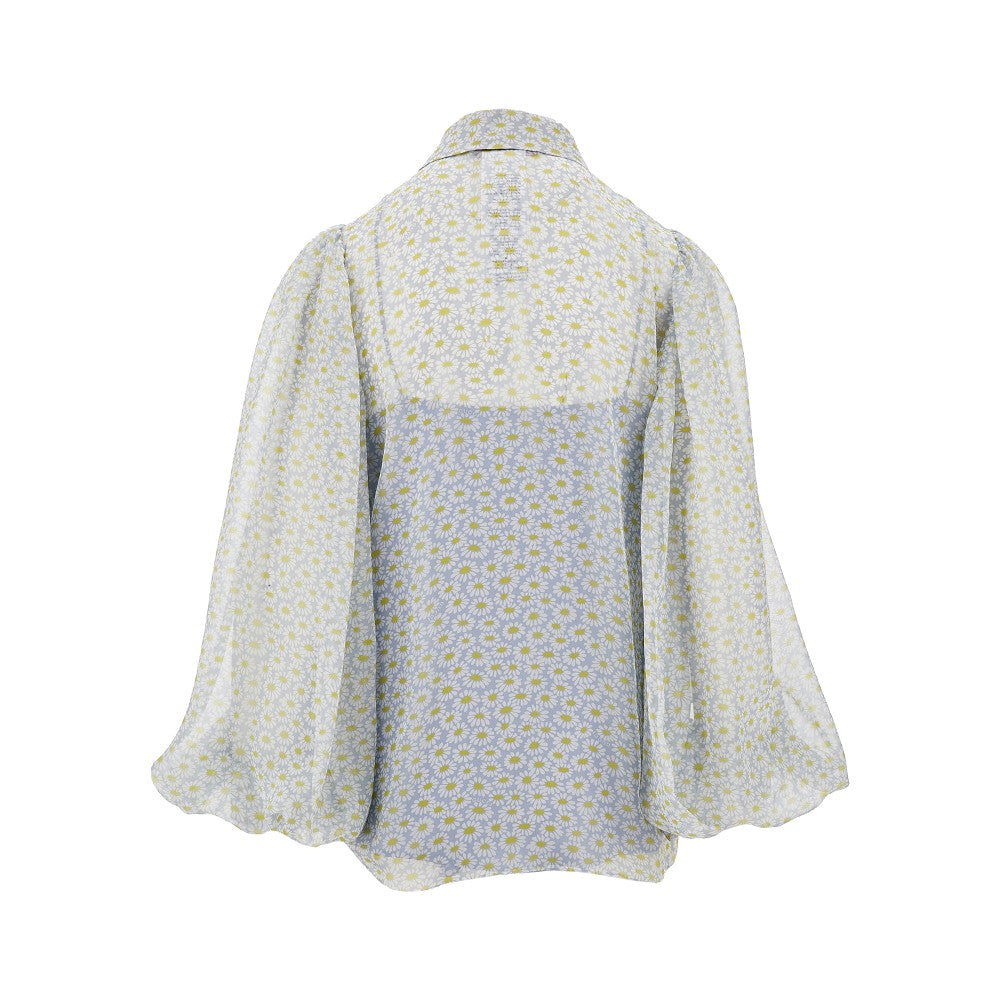Daisy print chiffon shirt