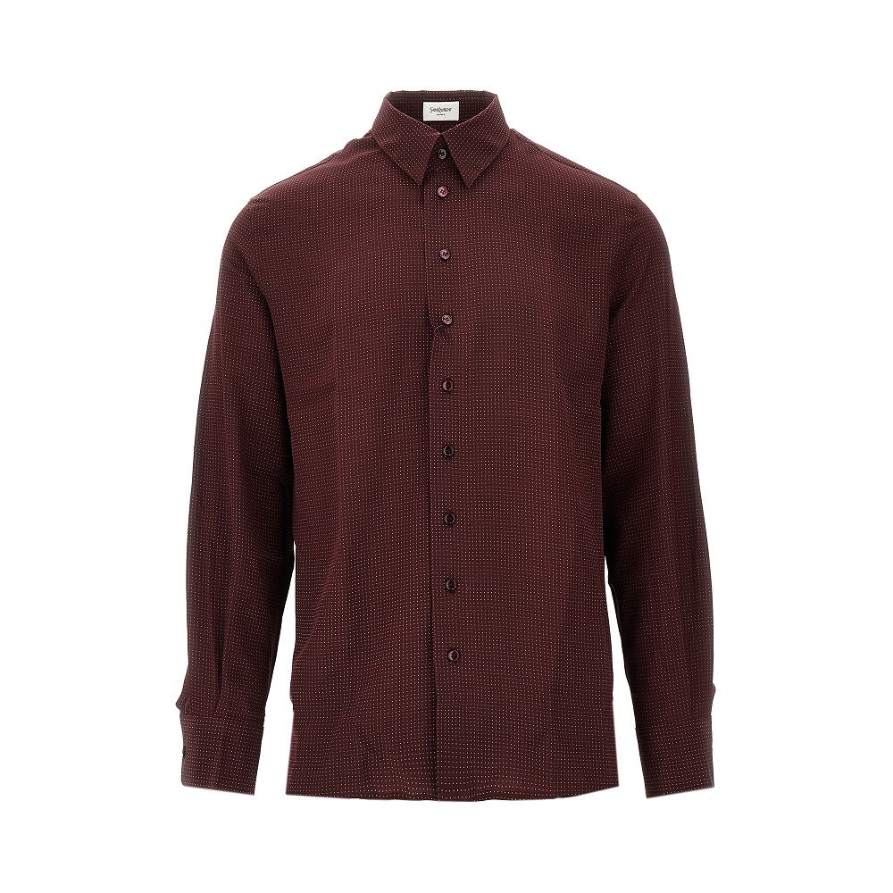 Polka-dot silk shirt