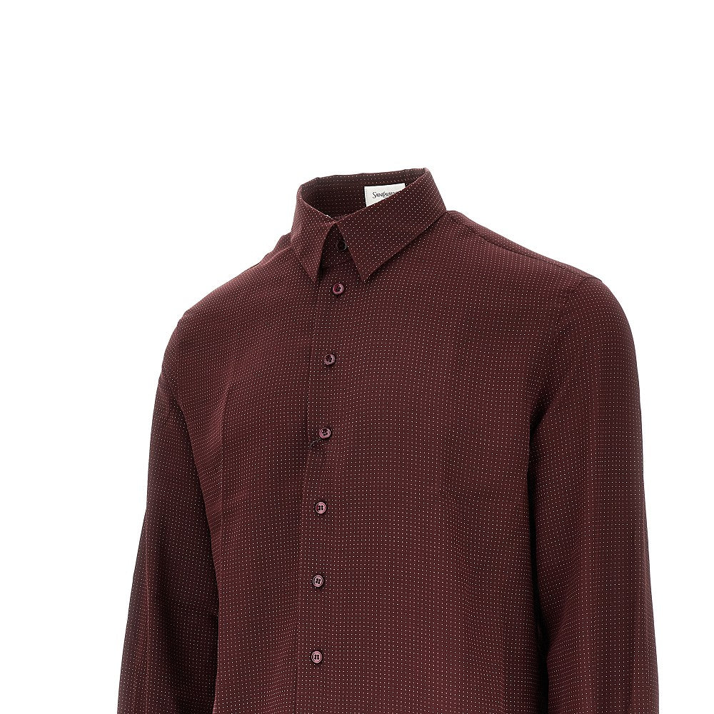 Polka-dot silk shirt