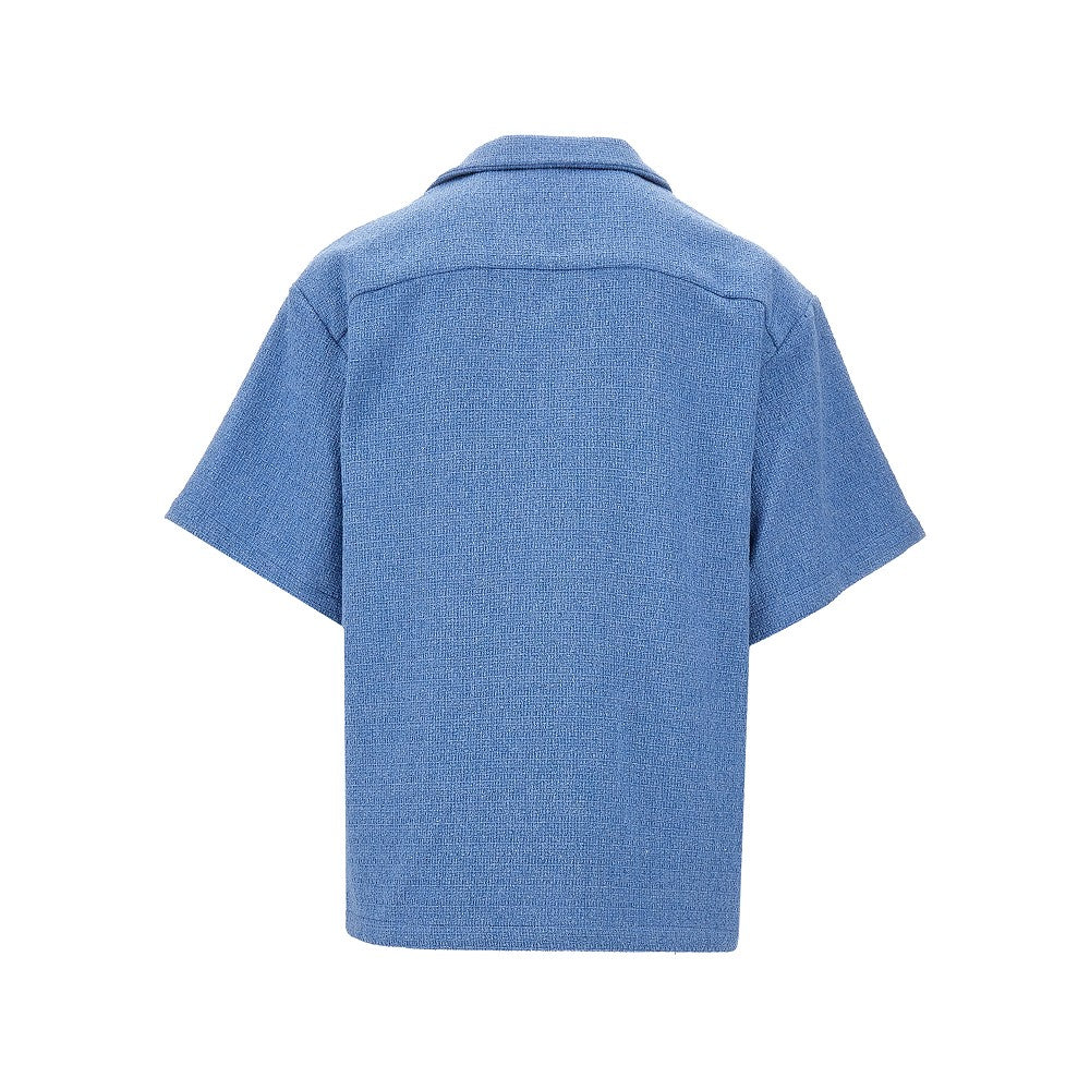 Camicia in tweed con tasca sul petto