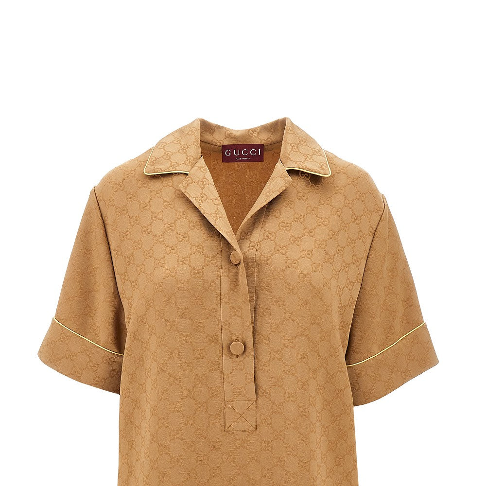 GG satin shirt