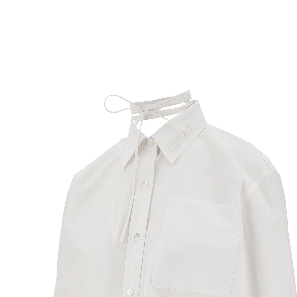 Camicia oversize in popeline