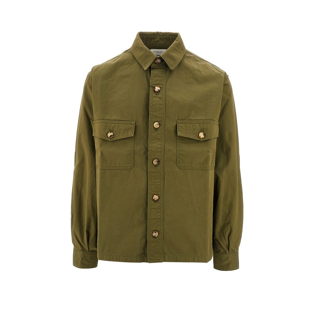 Overshirt in twill di cotone