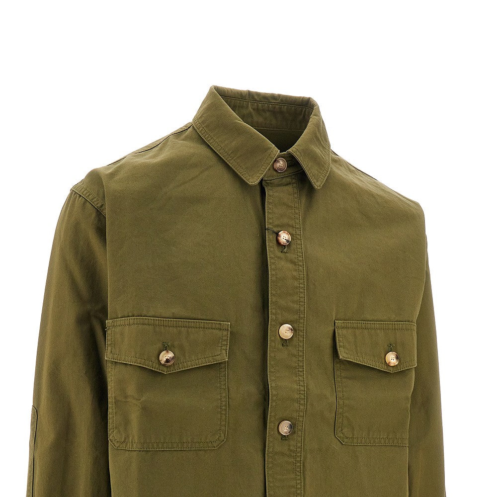 Overshirt in twill di cotone
