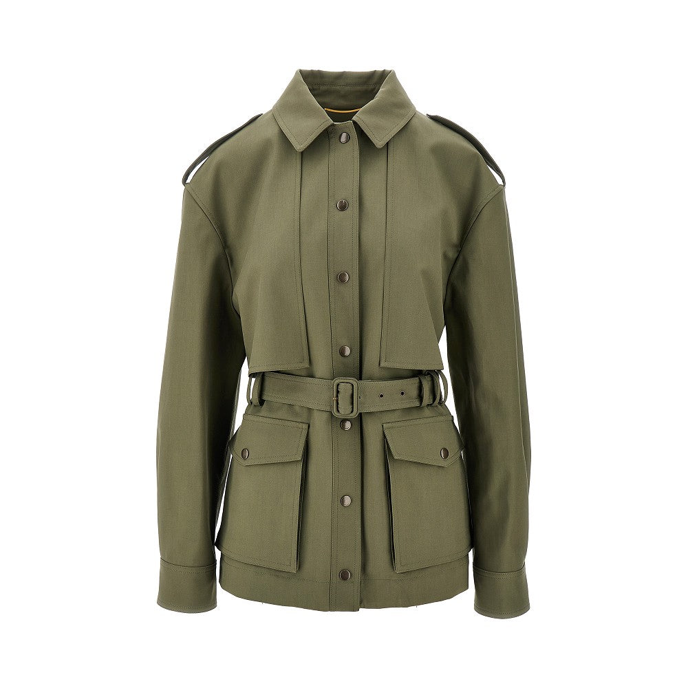 Cotton twill saharienne jacket