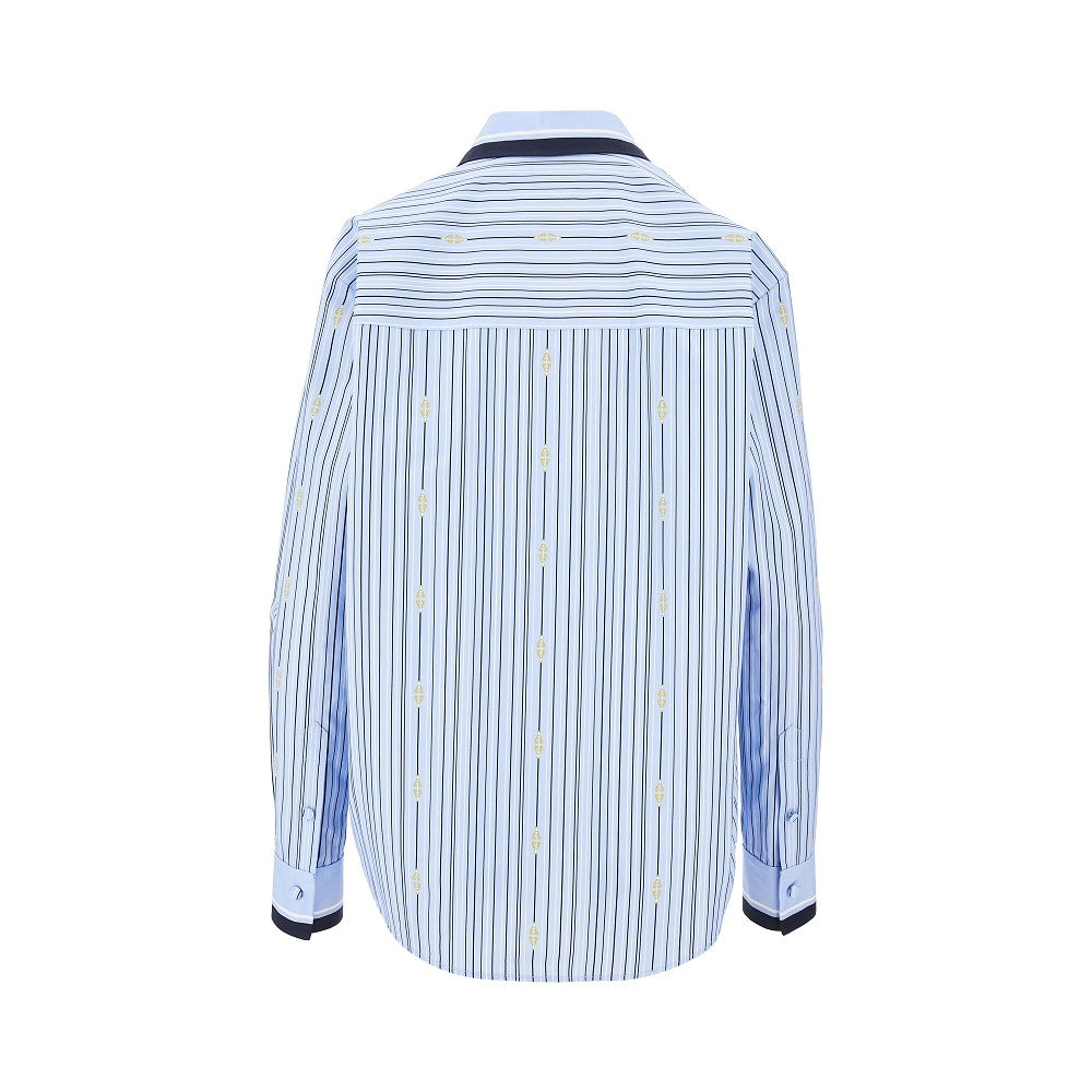 Horsebit striped poplin shirt