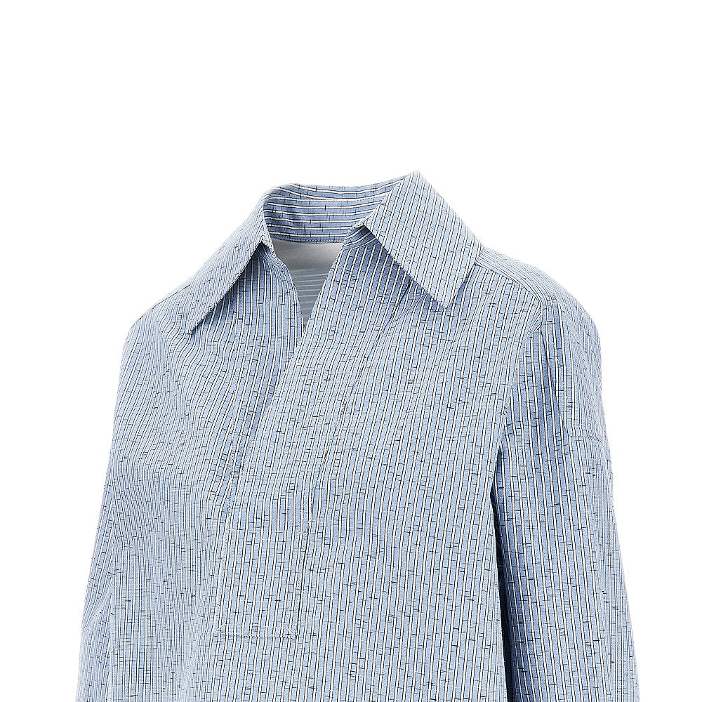 Camicia in cotone e lino a righe
