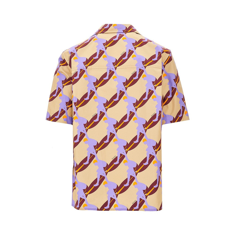 Printed poplin shirt