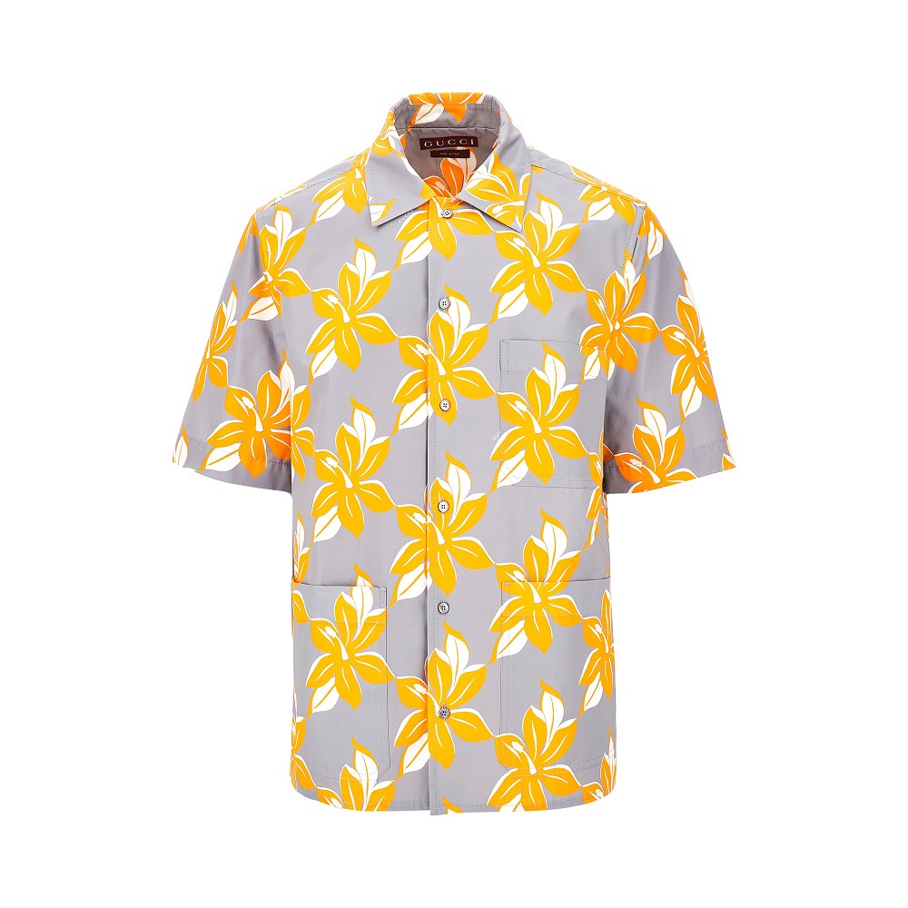 Printed poplin shirt