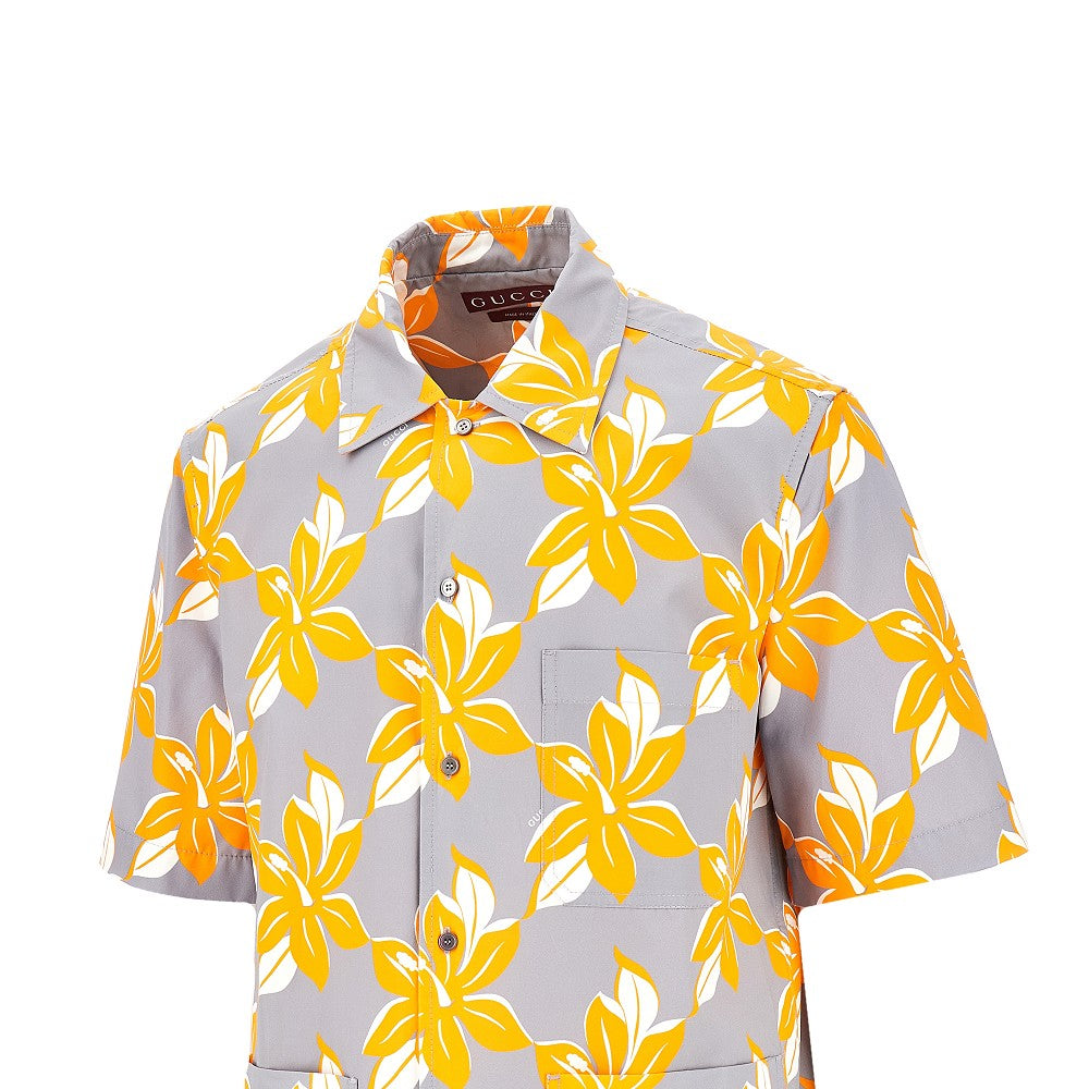 Printed poplin shirt