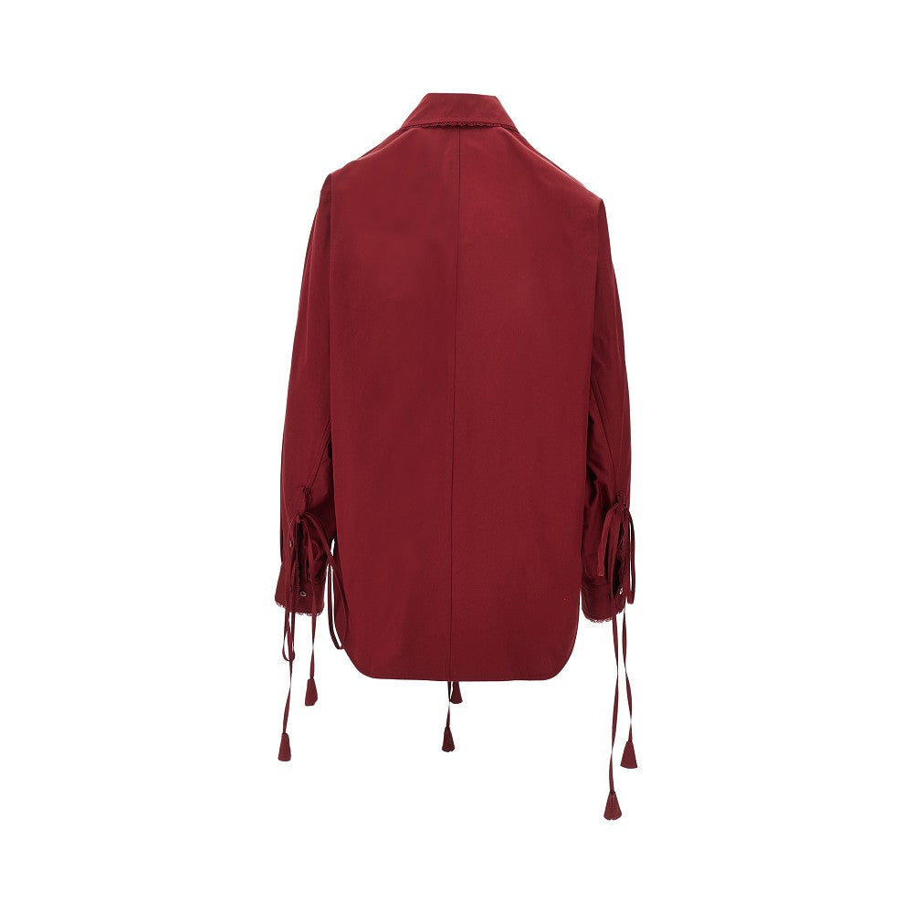 Camicia in popeline Gucci Rosso Ancora