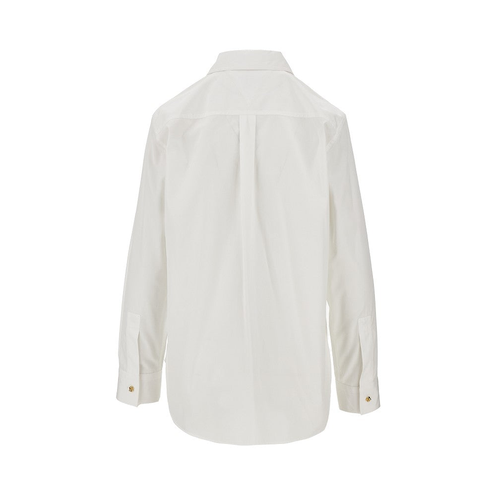 Camicia in popeline con bottoni Knot