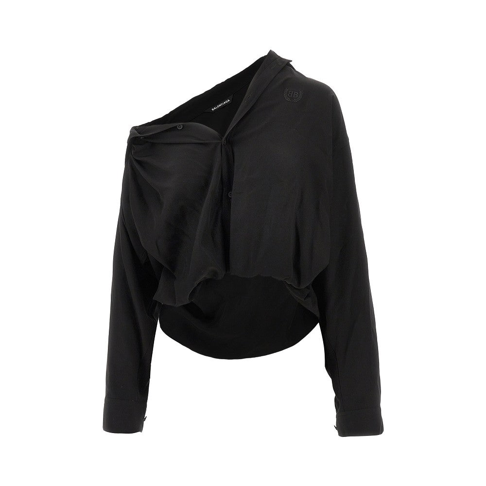 Camicia 'One Shoulder' in popeline