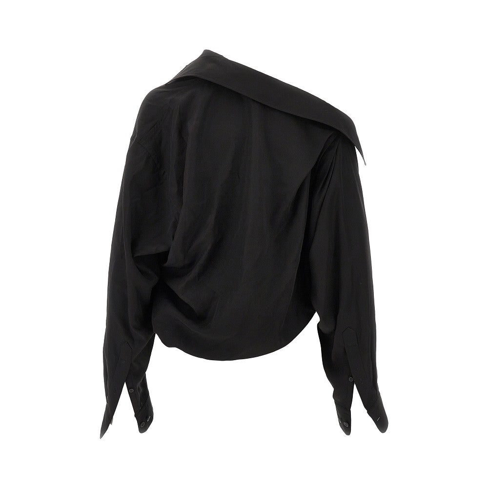Camicia 'One Shoulder' in popeline