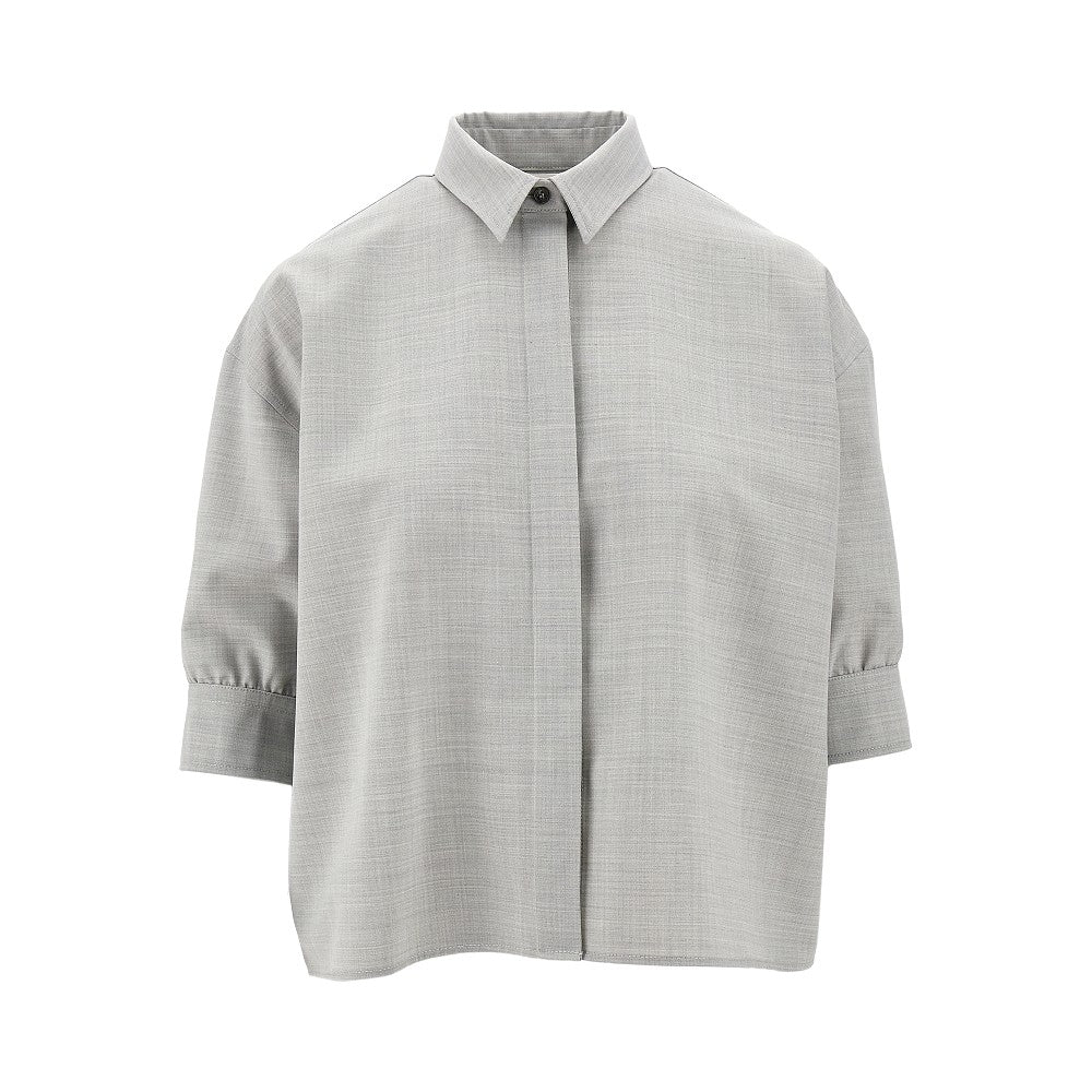 Camicia in misto lana mélange