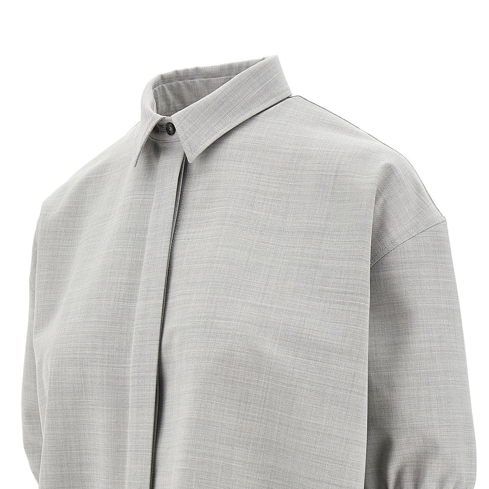 Camicia in misto lana mélange