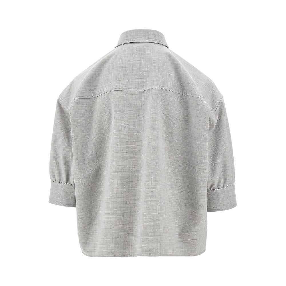 Camicia in misto lana mélange