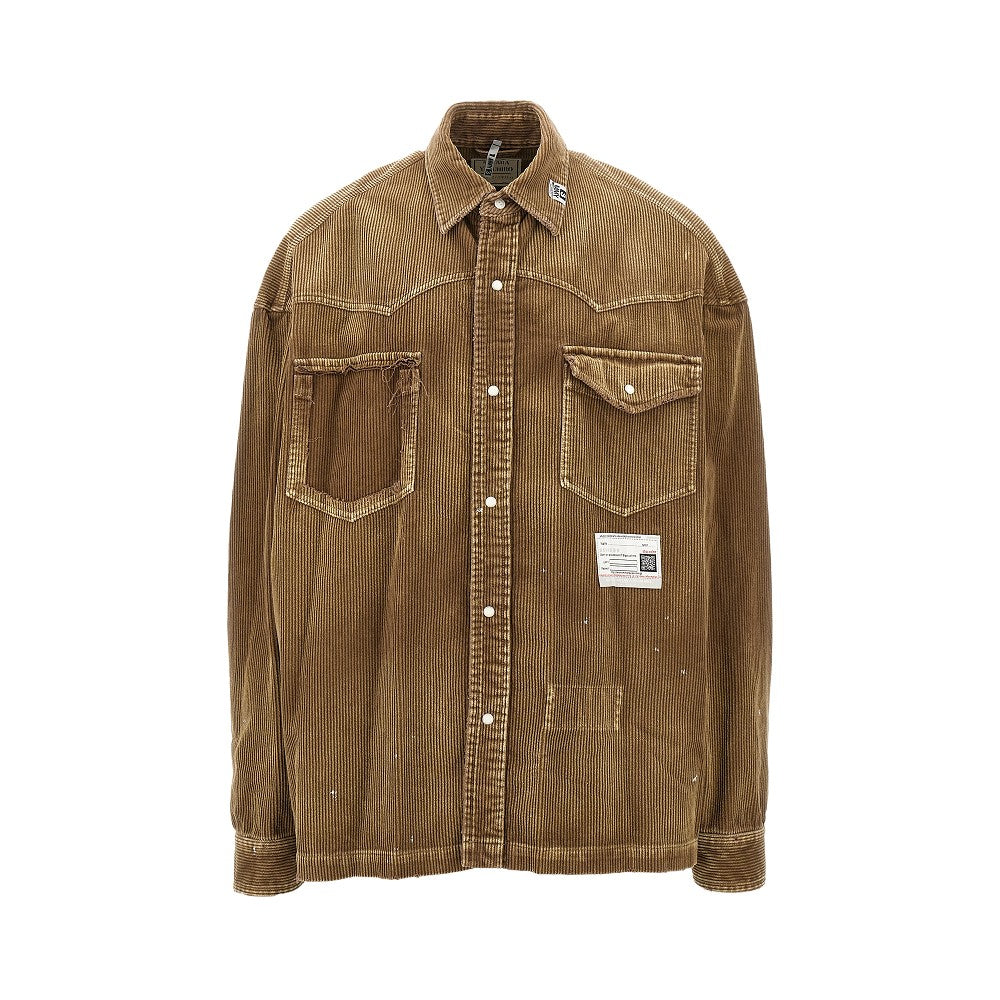Camicia in velluto effetto vintage