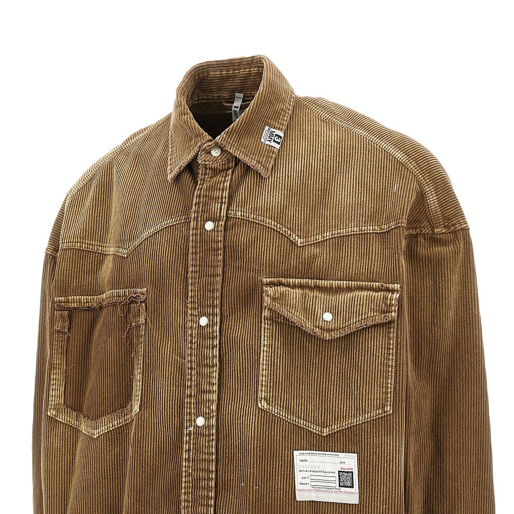 Camicia in velluto effetto vintage